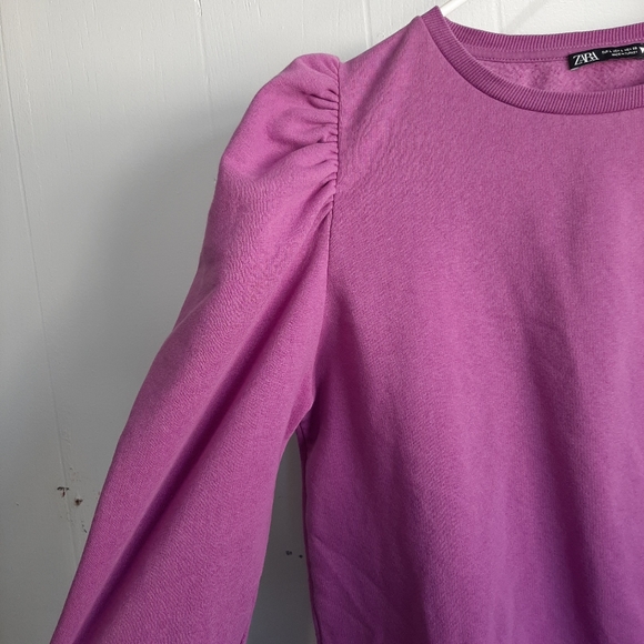 ZARA Sweatshirts Woman's Purple - Picture 3 of 4